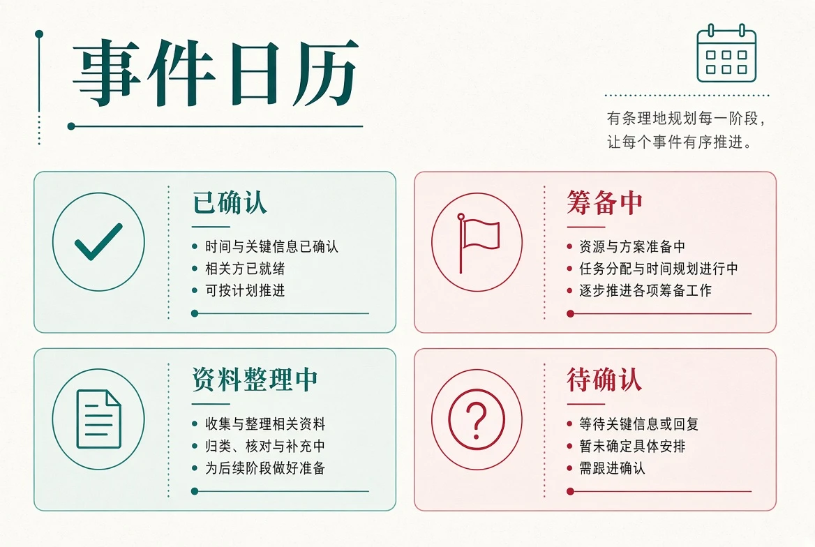 活动信息与事件日历视觉